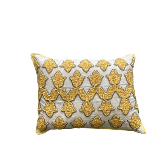 Franktex Beaded Decorative Pillow - Picture 1 of 7